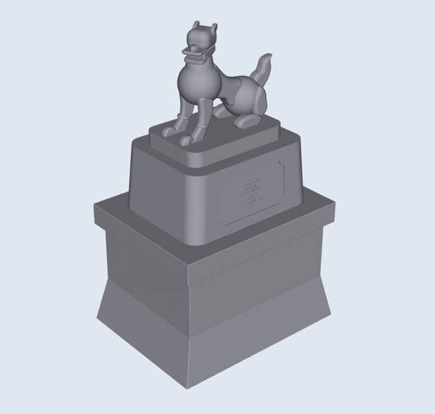【stlファイル】神社の狛犬（1/150）