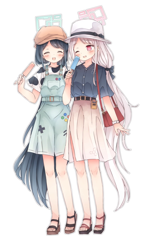 アリスとケイの私服アクリルスタンド