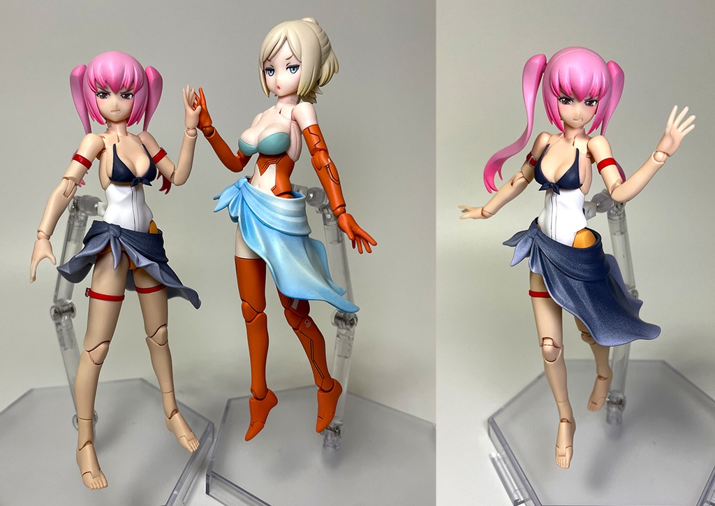 ロングパレオ(白/クリアー)