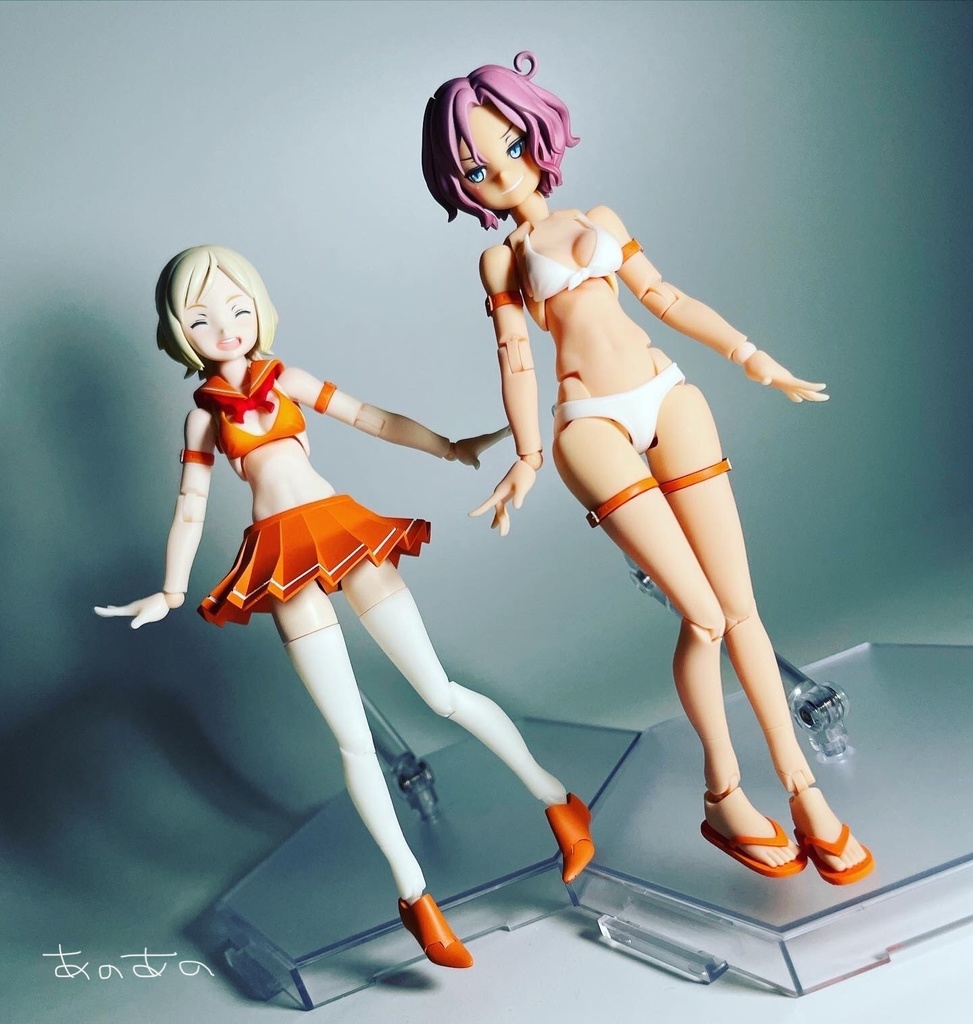 腰 水着タイプ(肌A/B/C/D風×水着白/黒)