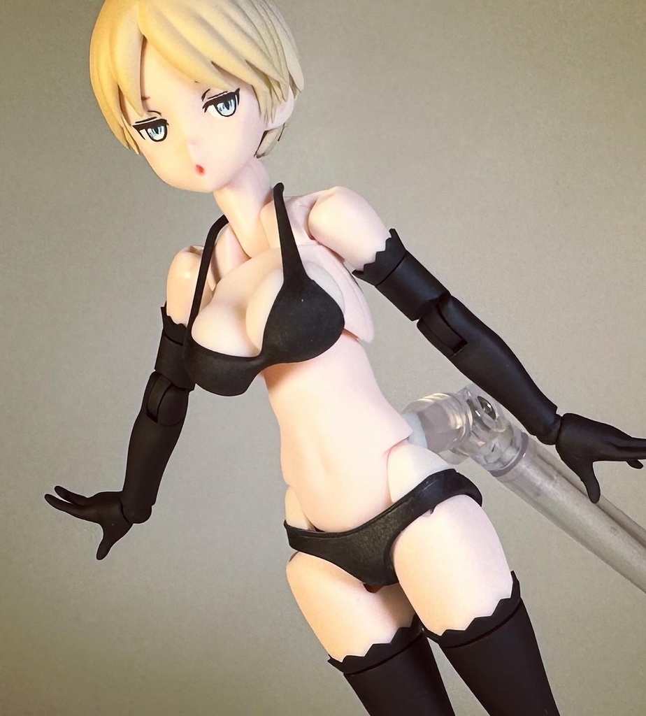 腰 水着タイプ(肌A/B/C/D風×水着白/黒)