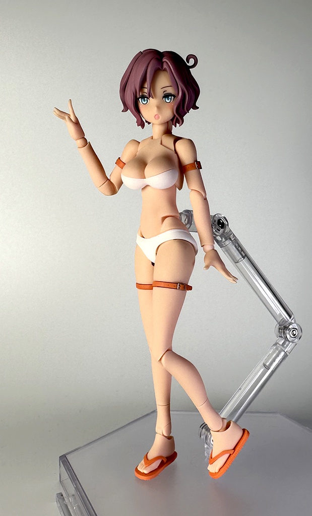 胸LL 水着(肌A/B/C/D風×水着白/黒)