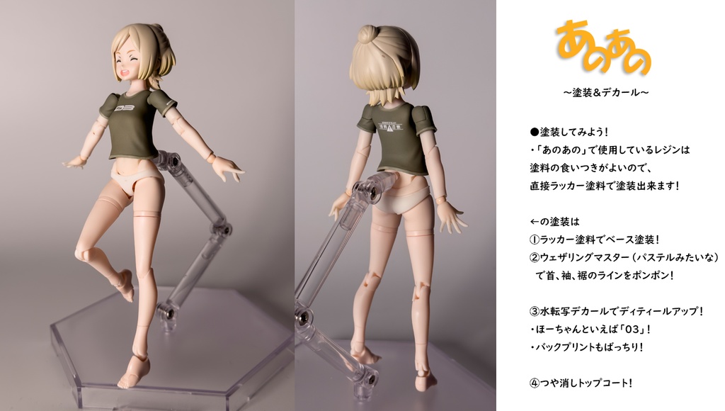 Tシャツ(体パーツ/袖パーツ)