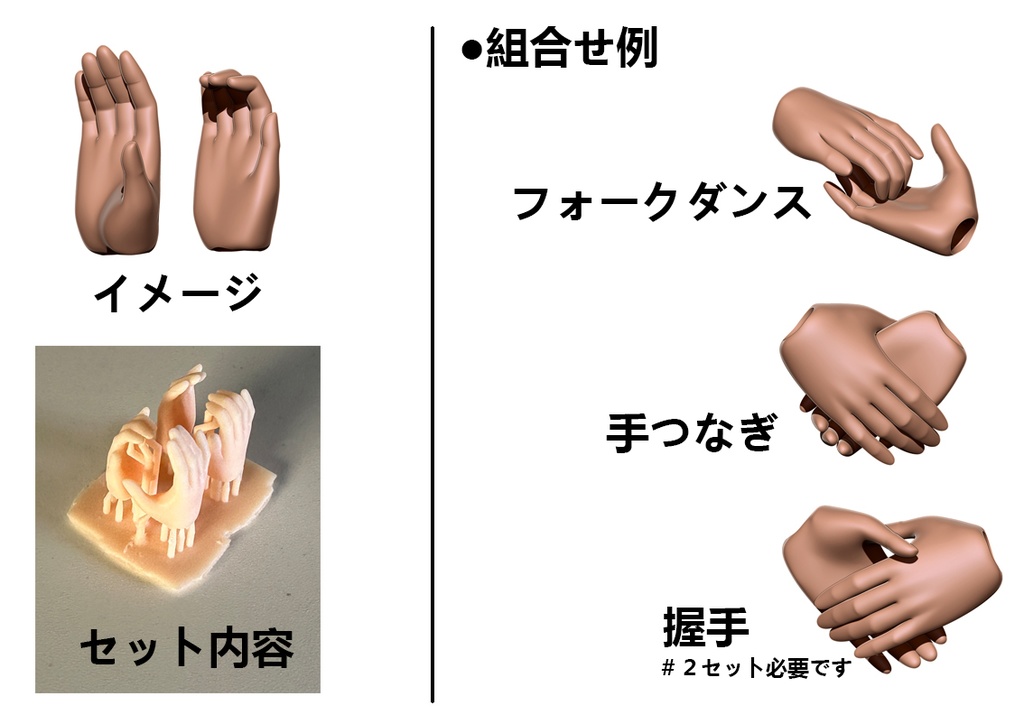 ハンドパーツ つなぎ手セット