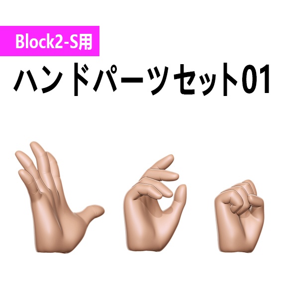 ハンドパーツセット01 Block2-S用 (プニモフ マオ用)