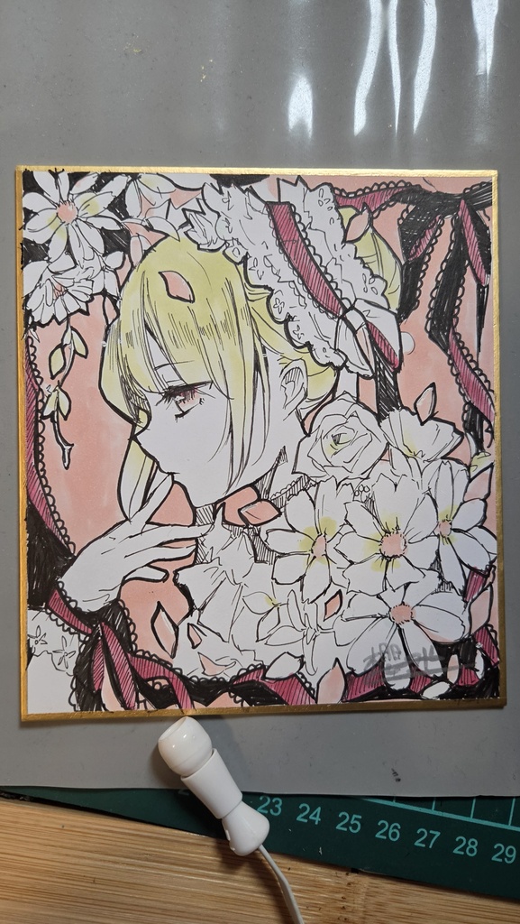 創作イラストミニ色紙