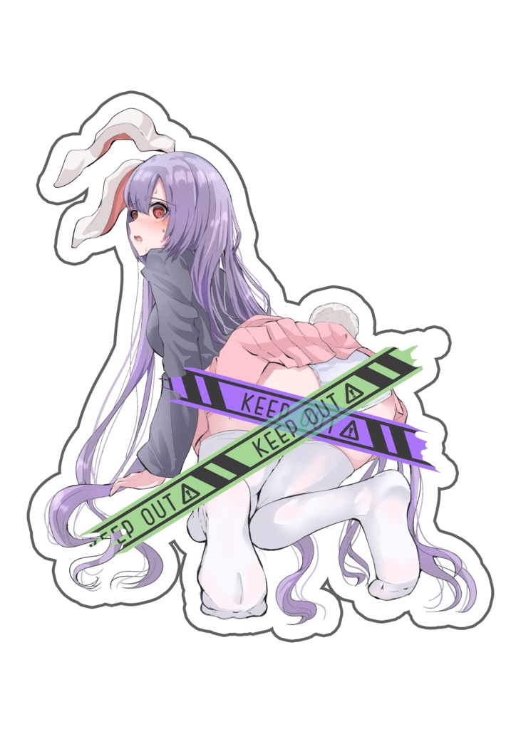 うどんげ立入禁止ステッカー