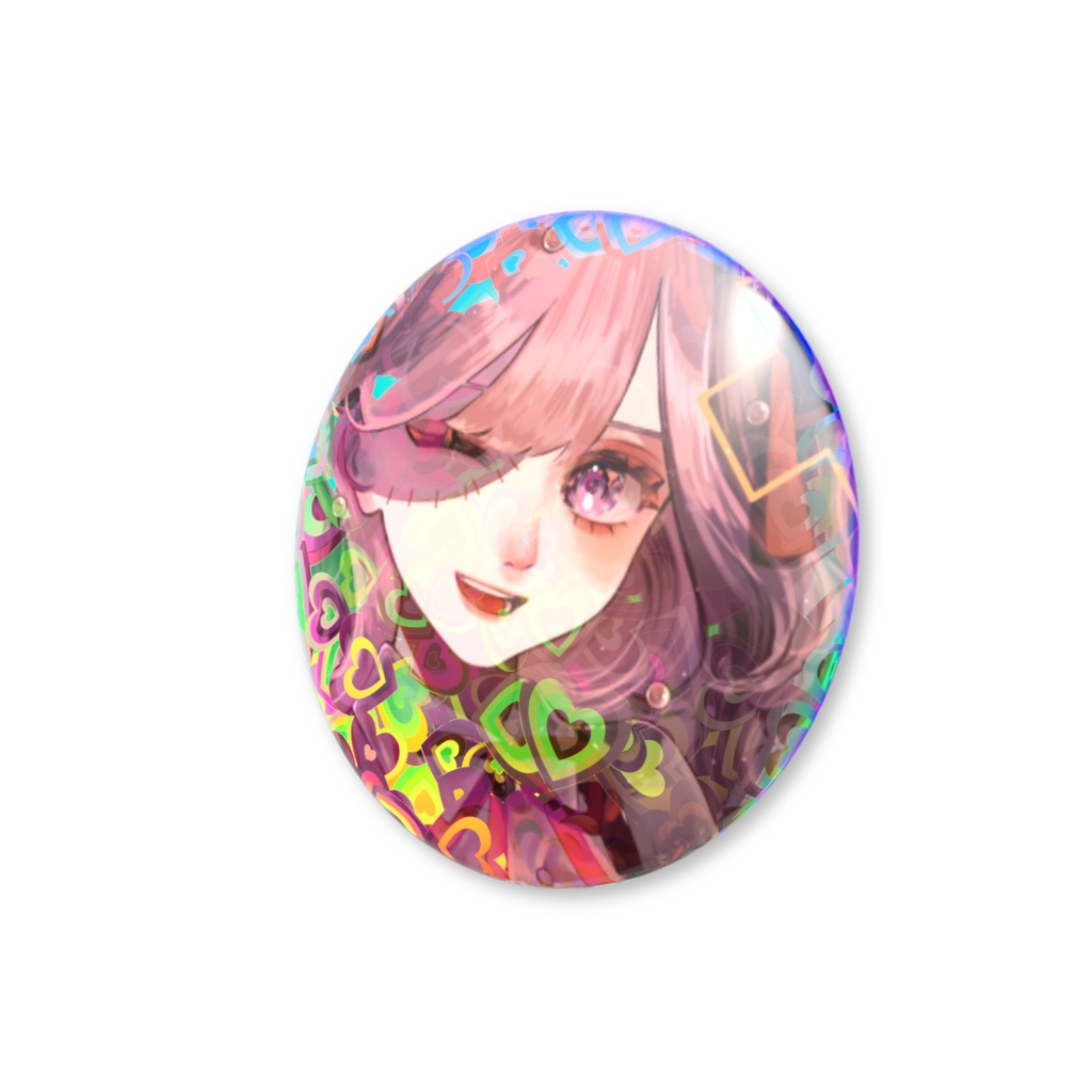 ゾンビメイド🧟♀️ハートホログラム缶バッジ