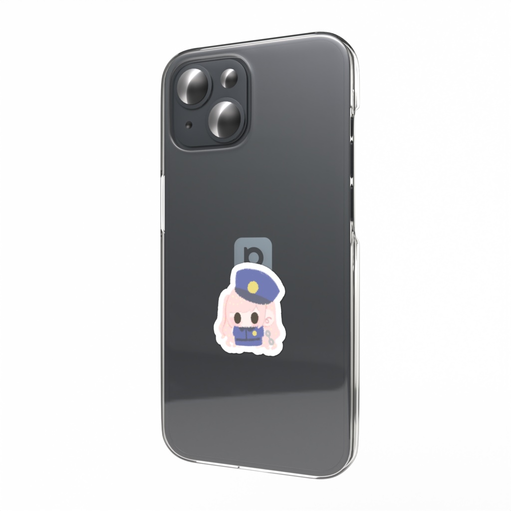 ちびハロウィン警察官らっこのスマホステッカー