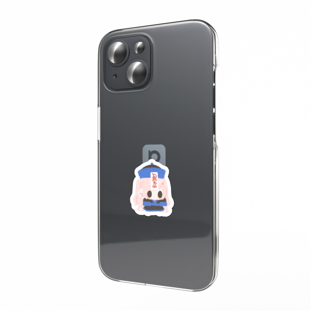 ちびハロウィンキョンシーらっこのスマホステッカー
