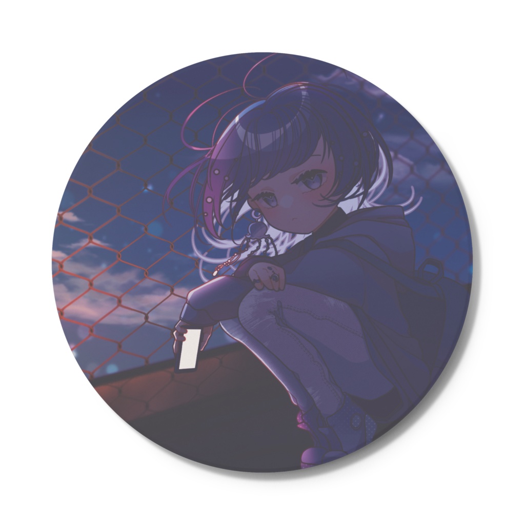 夕暮れクラゲらっこのコースター