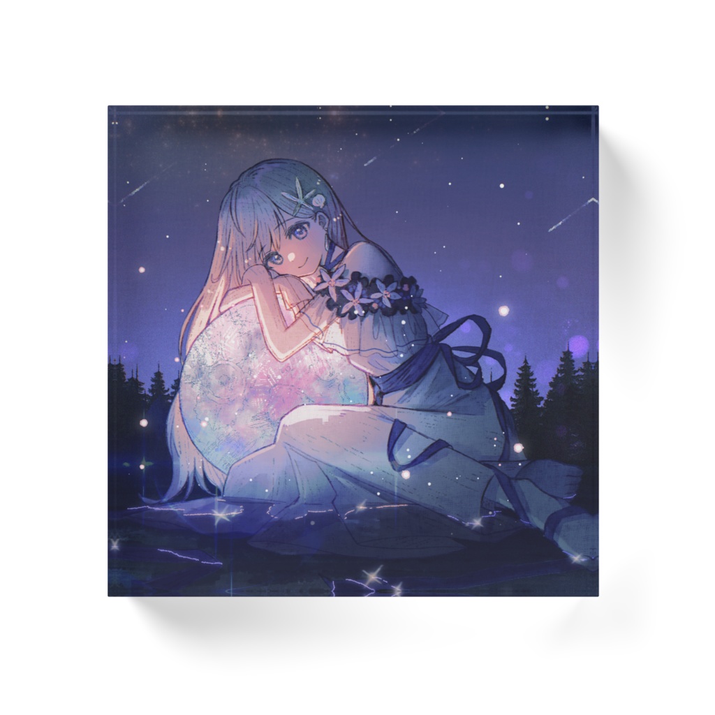 〖3周年記念〗月とらっこのアクリルブロック