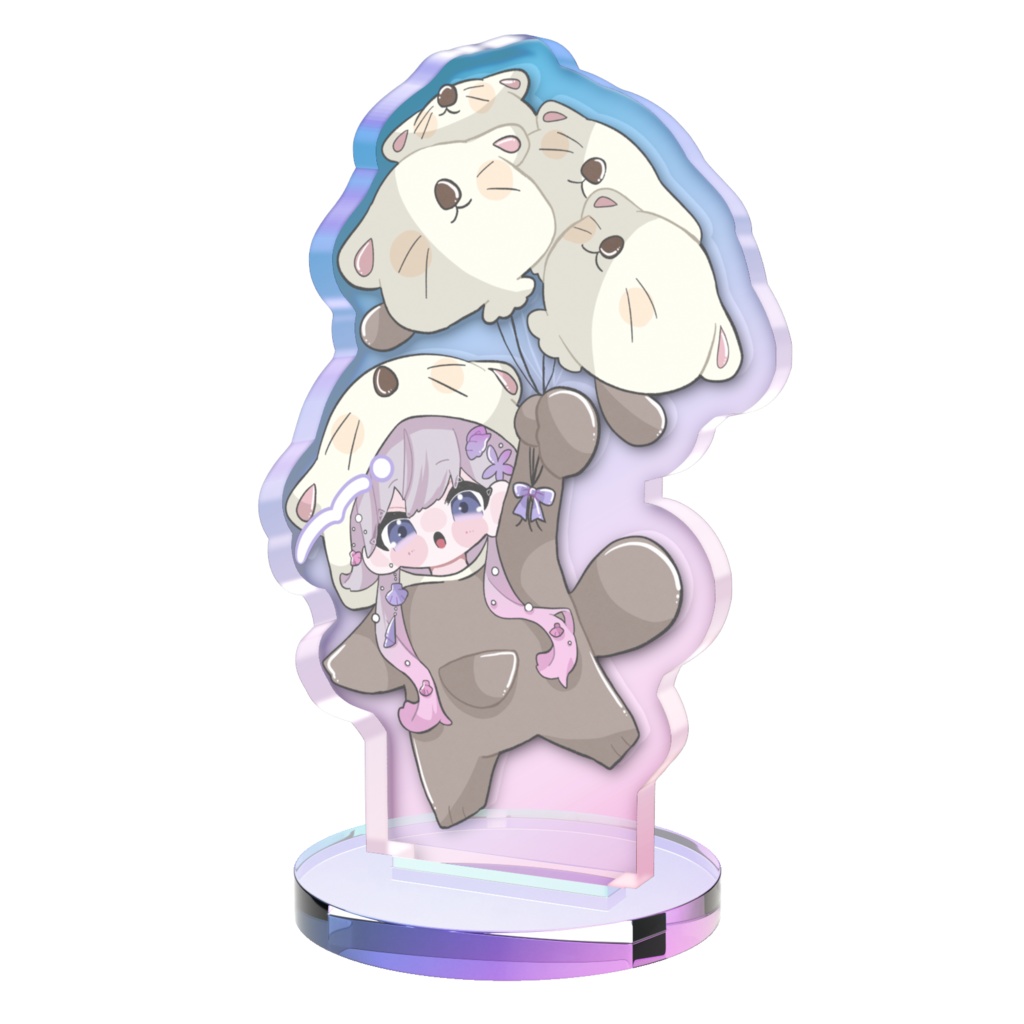 〖ちびらこFES〗風船らっこのオーロラアクスタ