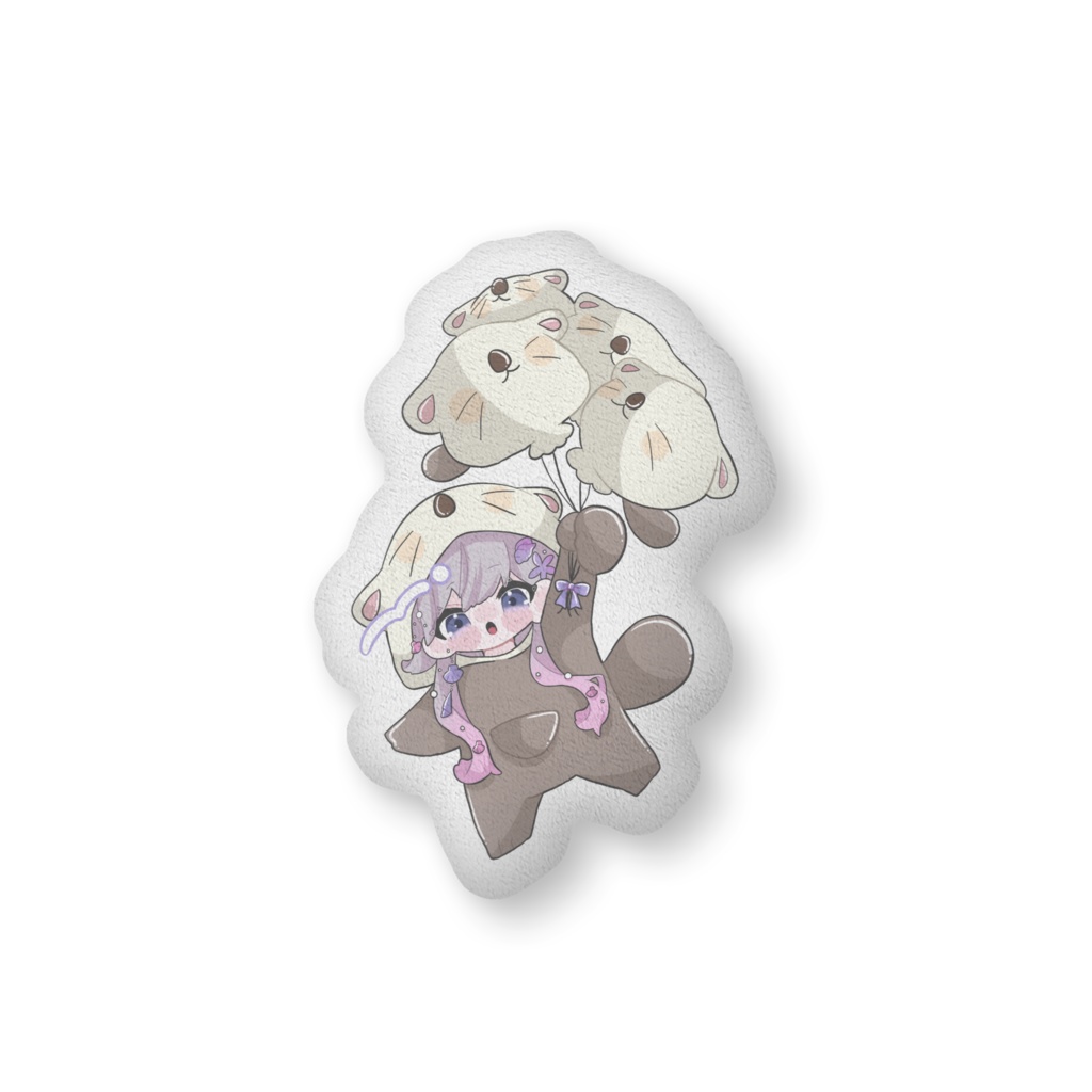 〖ちびらこFES〗風船らっこのふかふかクッション