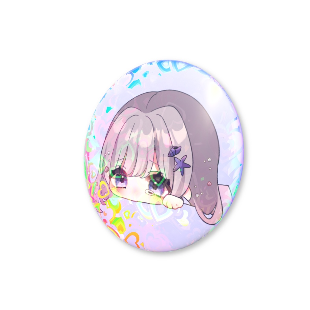 〖ちびらこFES〗うるうるらっこのホログラム缶バッジ