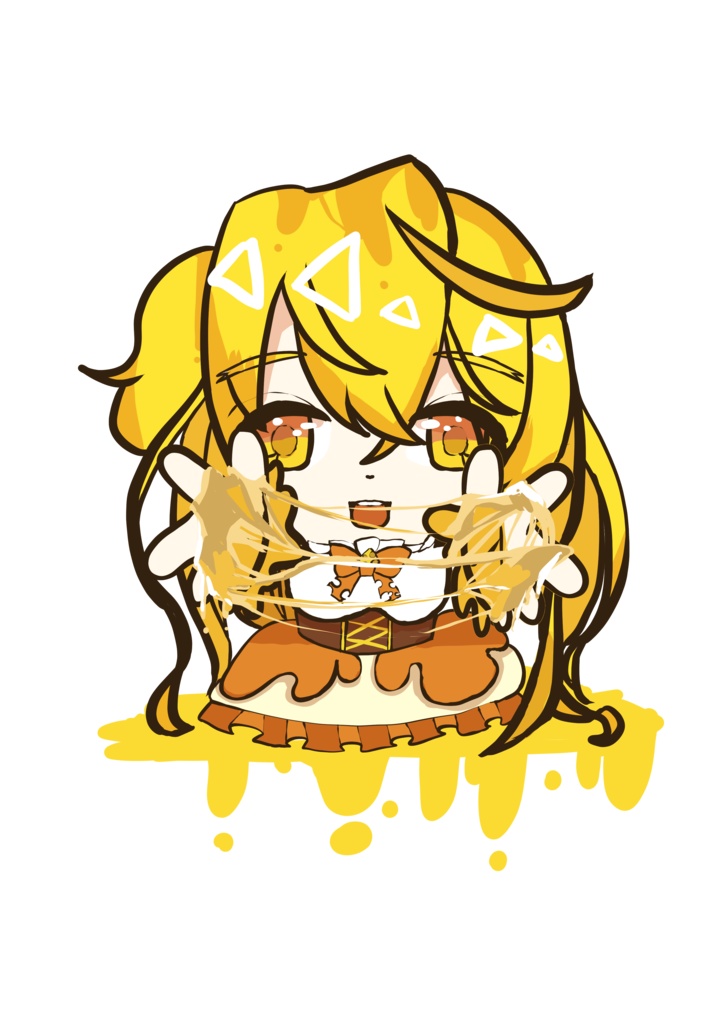 オリジナルステッカー「チーズアイドルちーちゃん!」チーズあやとりver