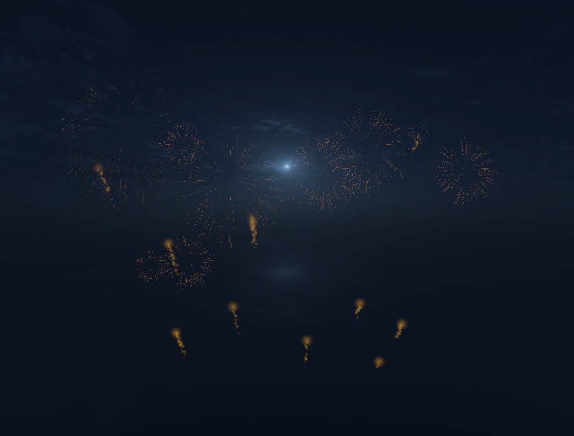 【無料】アバター向け花火パーティクル (五色セット) 【VRChat想定】