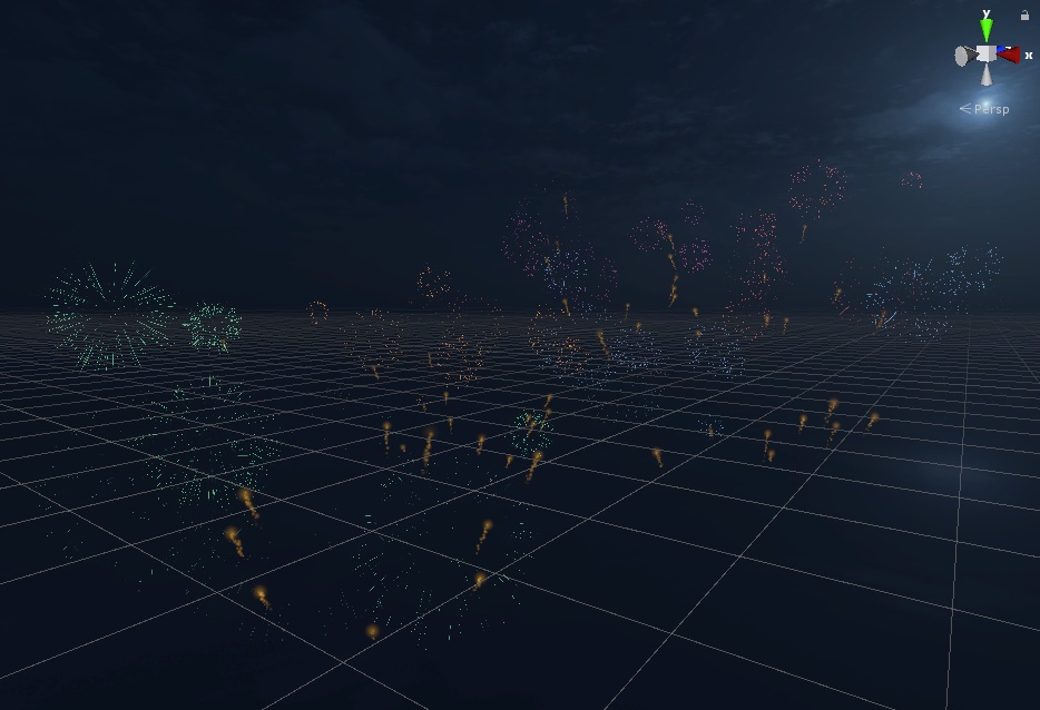 【無料】アバター向け花火パーティクル (五色セット) 【VRChat想定】