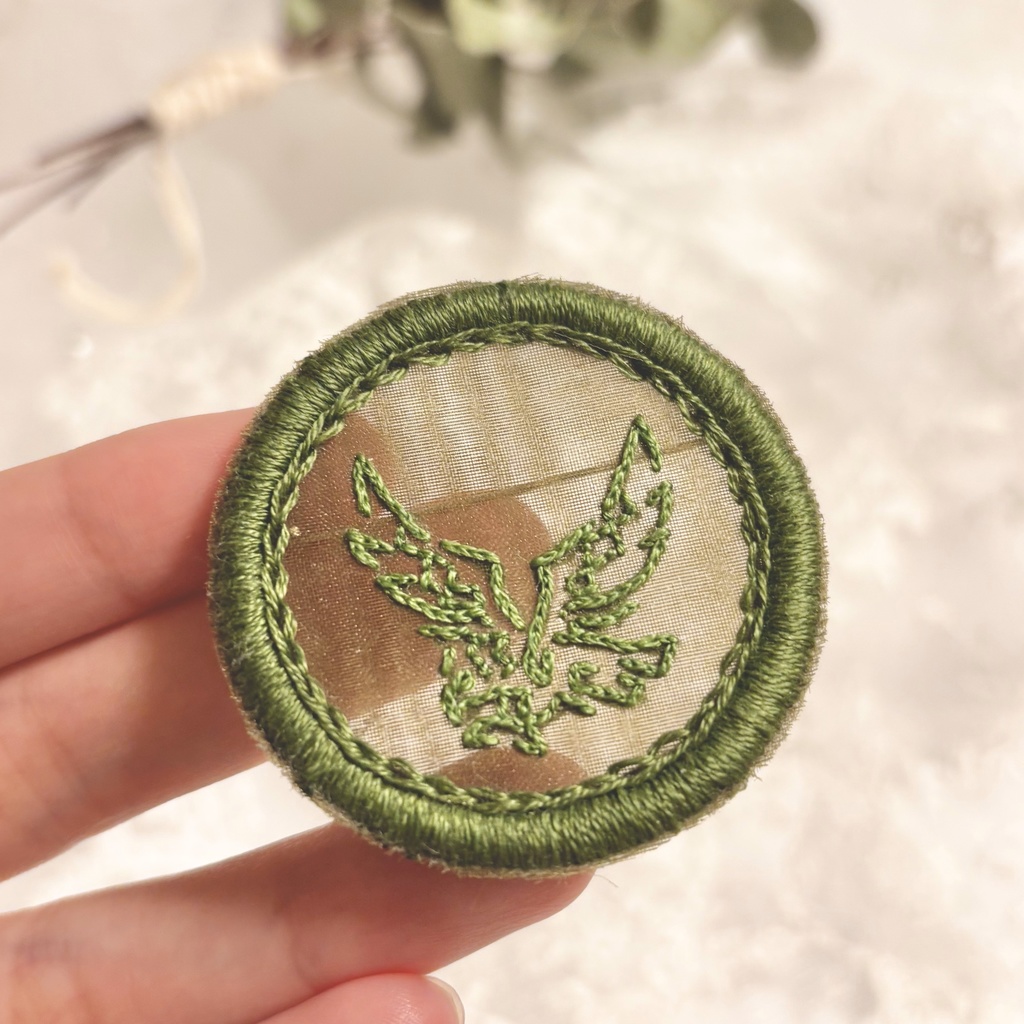 アルハイゼン オーガンジー刺繍 ブローチ