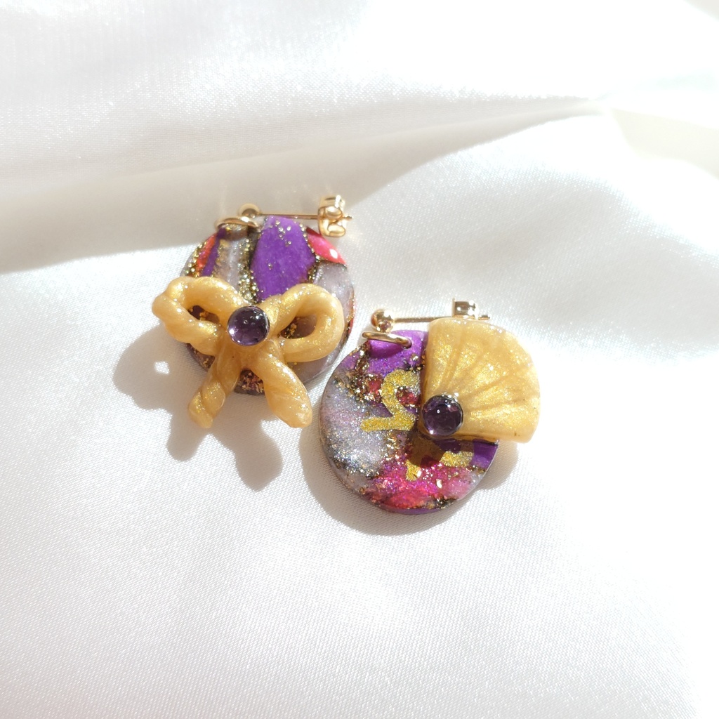 雷電将軍 モチーフイヤリング・ピアス