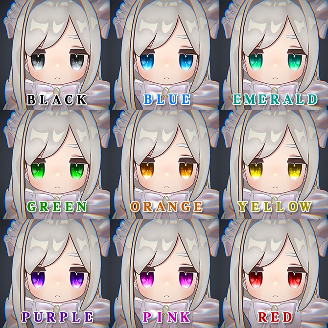【動くアイテクスチャ】Crystal Eye Texture【キプフェル専用9color】
