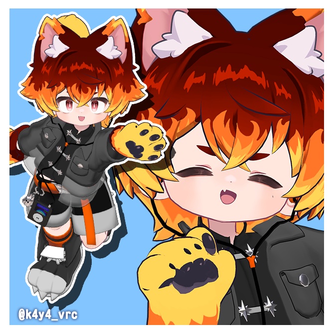 【リルレオ対応】Fire Hair Texture【ヘアテクスチャ】