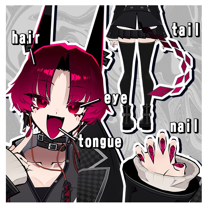 【SIUSIU対応】Hair & Face & Eye & Nail【Texture】