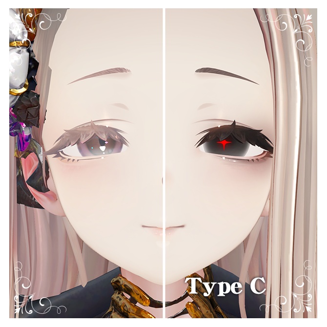 【ミダリス専用】Black Make & Eye【Texture】