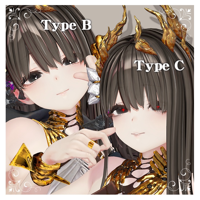 【ミダリス専用】Black Make & Eye【Texture】