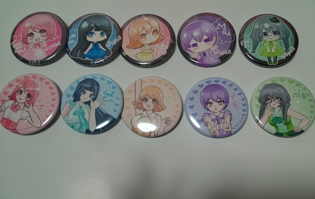 WINGS缶バッジ第一弾・コンプリートセット