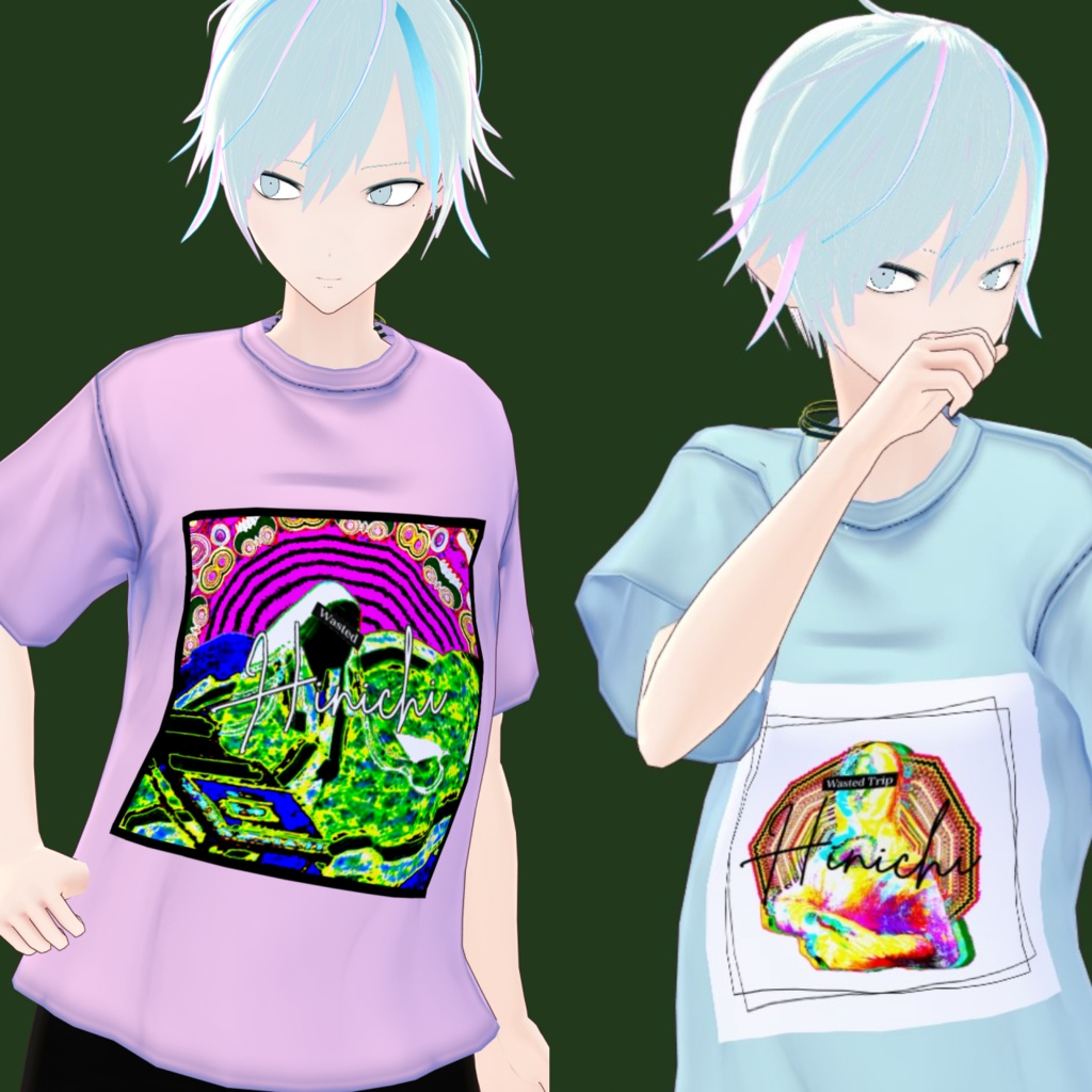 【VRoid】治安悪めTシャツ3種【無料テクスチャ】