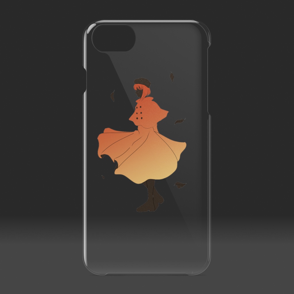 紅葉(こうよう)少女のクリアiPhoneケース