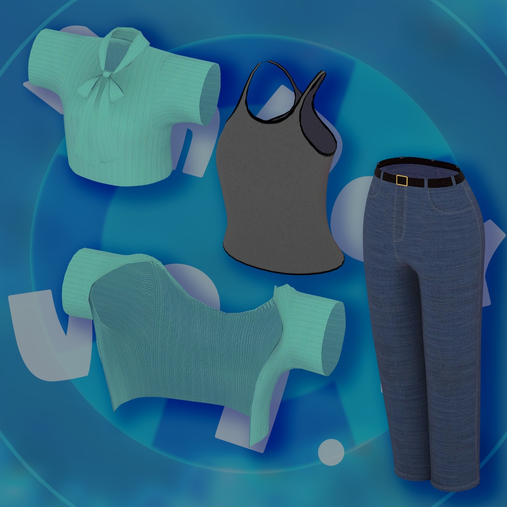 【4アバター対応】 SummerOutfitVol.1 【VRChat向け衣装モデル】