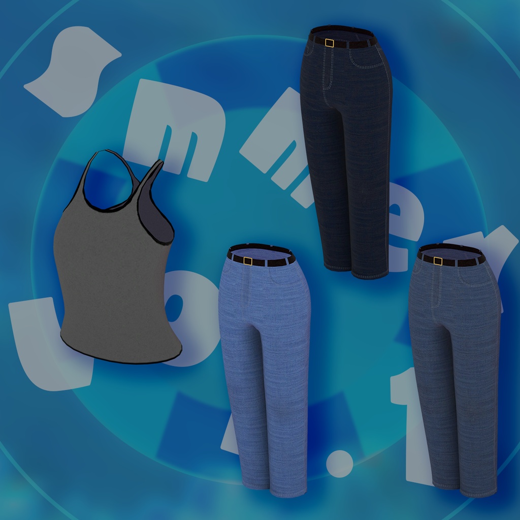 【4アバター対応】 SummerOutfitVol.1 【VRChat向け衣装モデル】