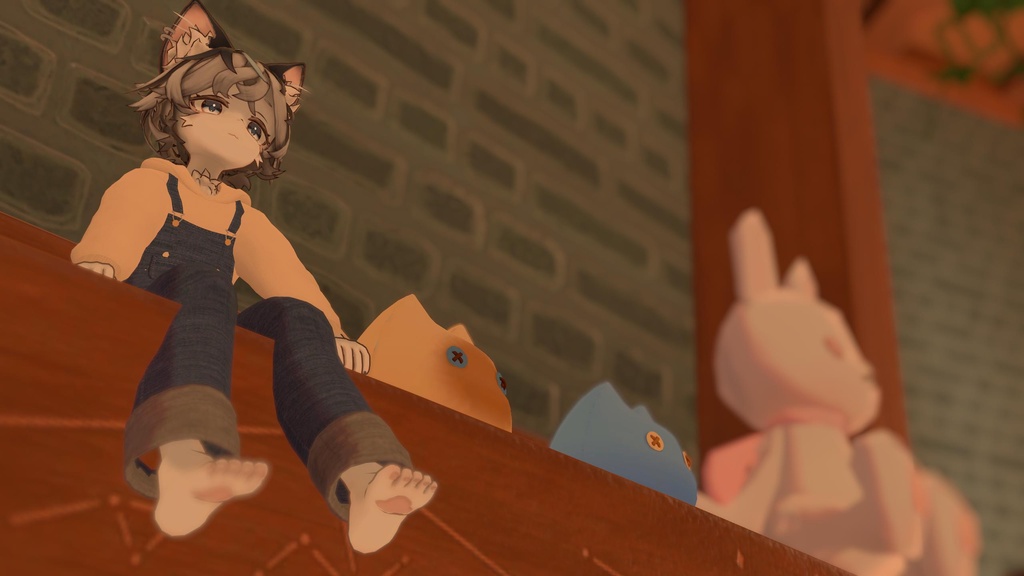 【5アバター対応】Overalls 【VRChat向け衣装モデル】