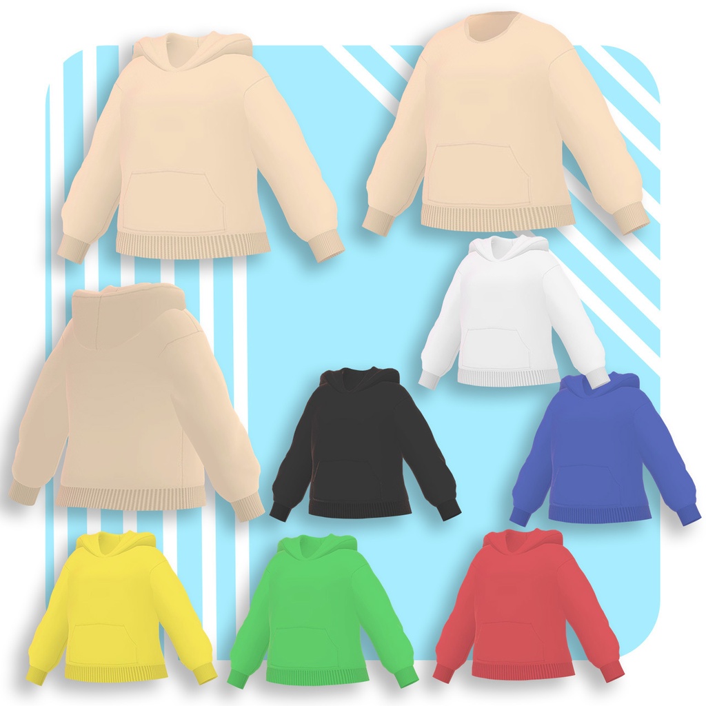 【5アバター対応】Overalls 【VRChat向け衣装モデル】