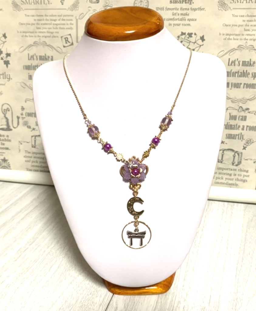 Sound Horizon/狼欒神社イメージのネックレス(菫/月)