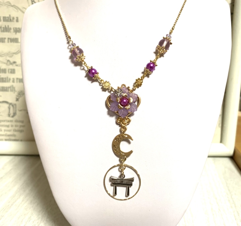 Sound Horizon/狼欒神社イメージのネックレス(菫/月)