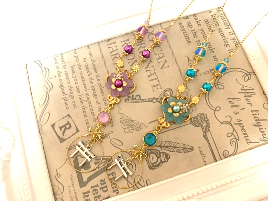 Sound Horizon/狼欒神社イメージのネックレス(紫陽花/スワロフスキーVer.)