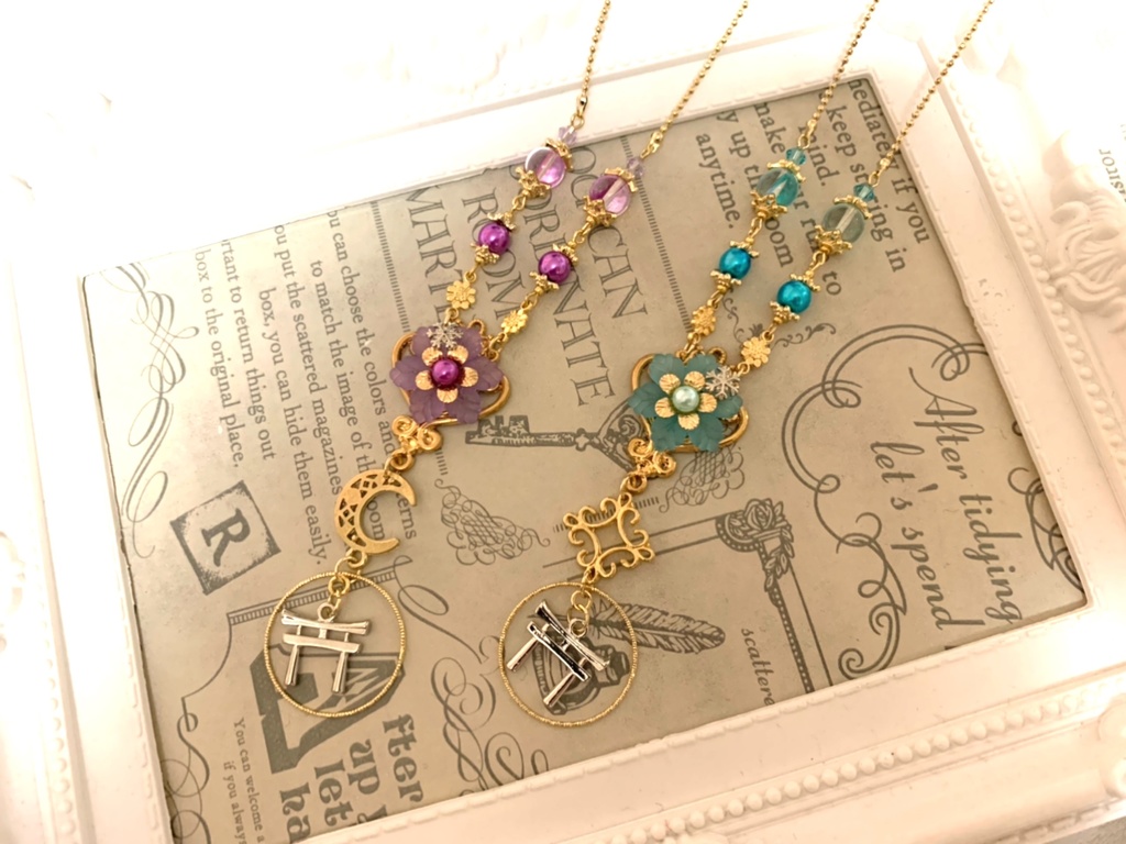 Sound Horizon/狼欒神社イメージのネックレス(菫/スワロフスキーVer.)