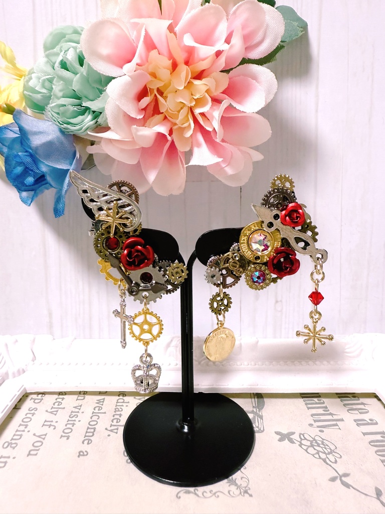 Crown Works.R/歯車のイヤークリップ　No.01