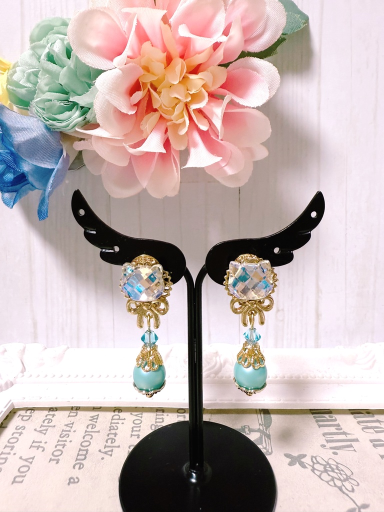 Crown Works.R/猫のイヤリング　No.03