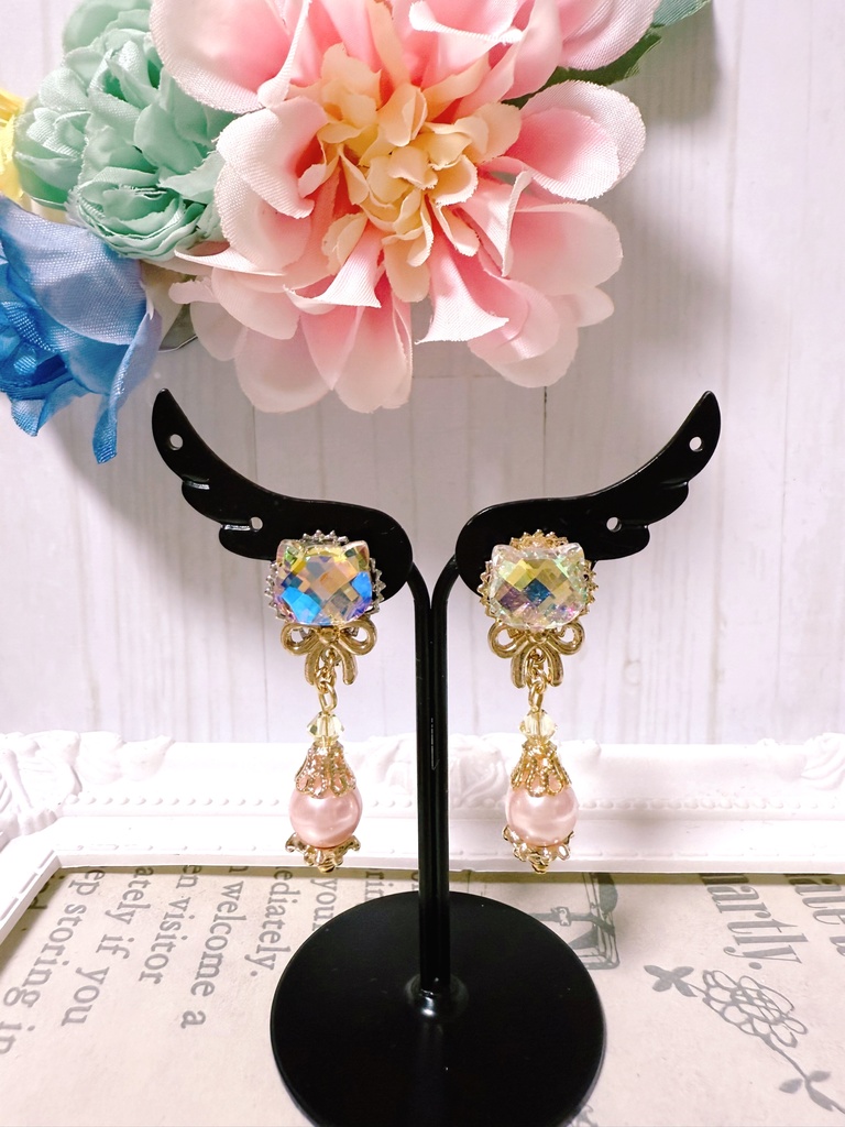 Crown Works.R/猫のイヤリング　No.04