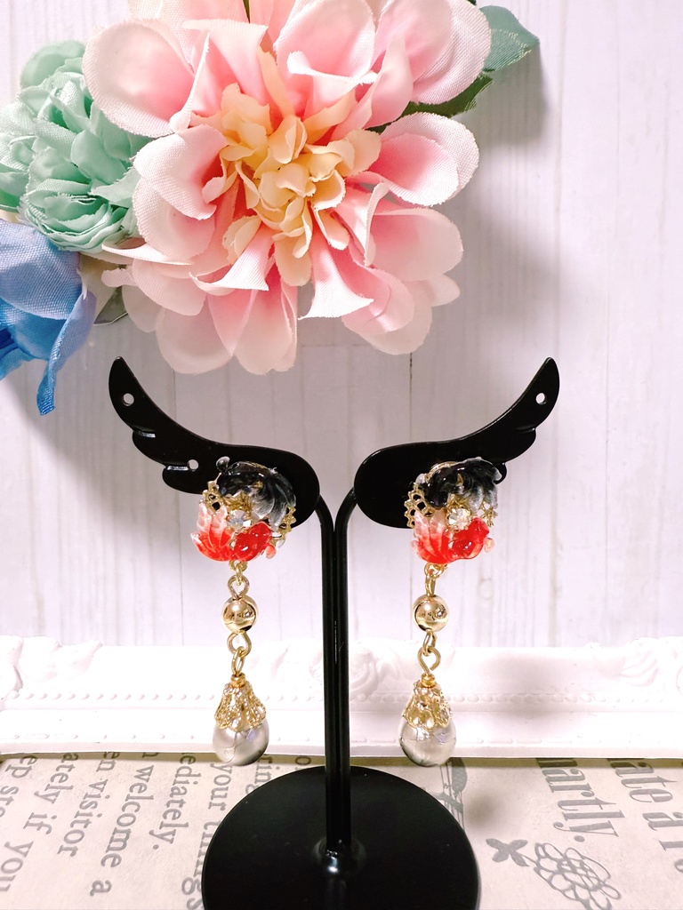 Crown Works.R/金魚のイヤリング　No.02