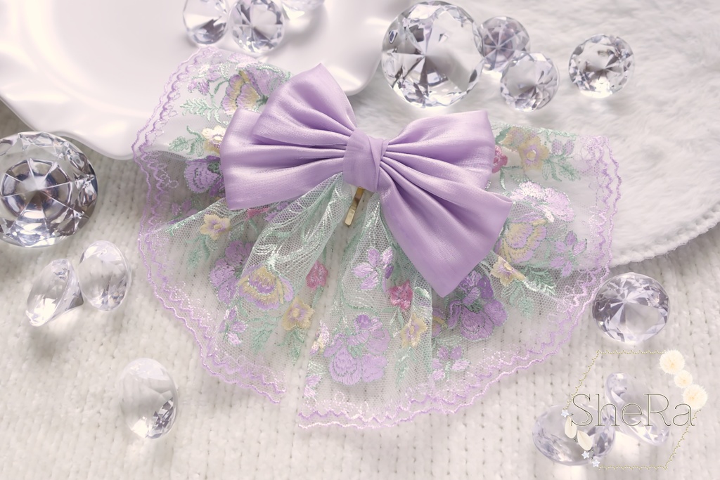 レースリボンのポニーフック・フェリシア