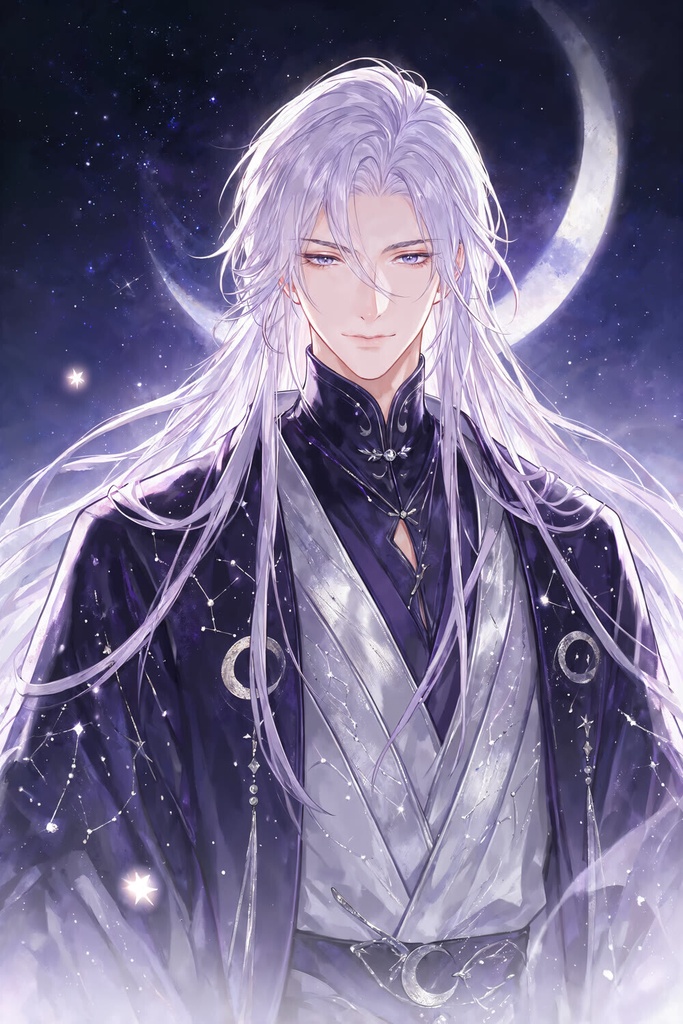 【高解像度イラスト集】六仙 ―五行と星の仙人たち― / 和風ファンタジー・耽美イケメン仙人 6枚セット(DL販売)
