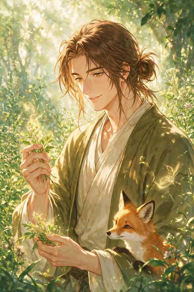 【高解像度イラスト集】和風ファンタジー男士 ―八様― / 仙人・陰陽師・剣士 8体セット(DL販売・壁紙付き)