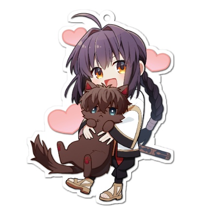 猫伊織＆セイバーアクキー