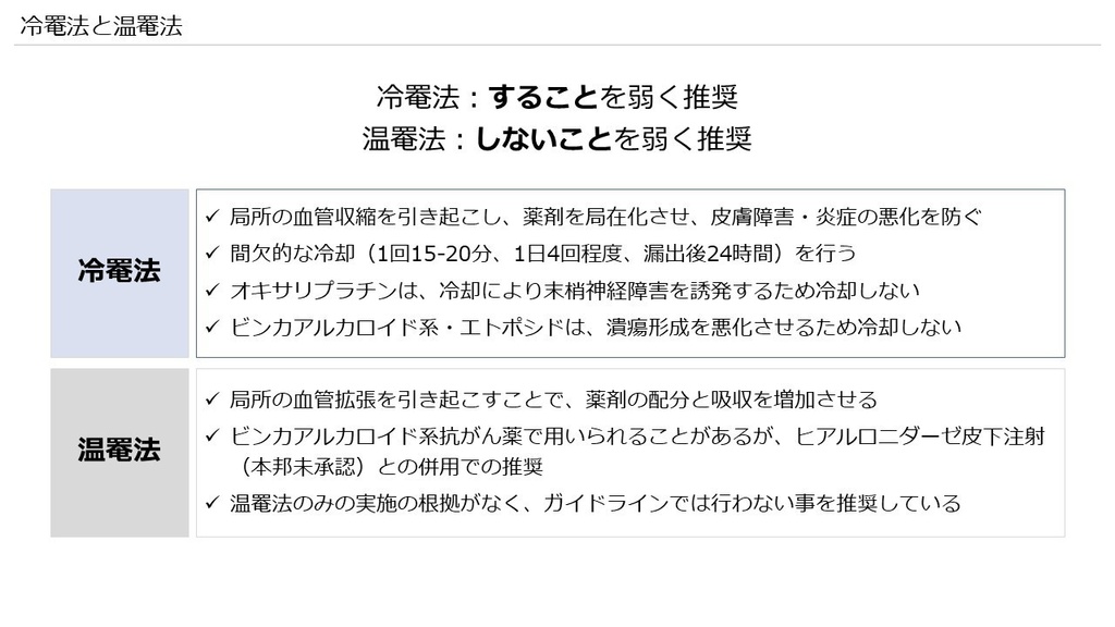 抗がん薬の血管外漏出