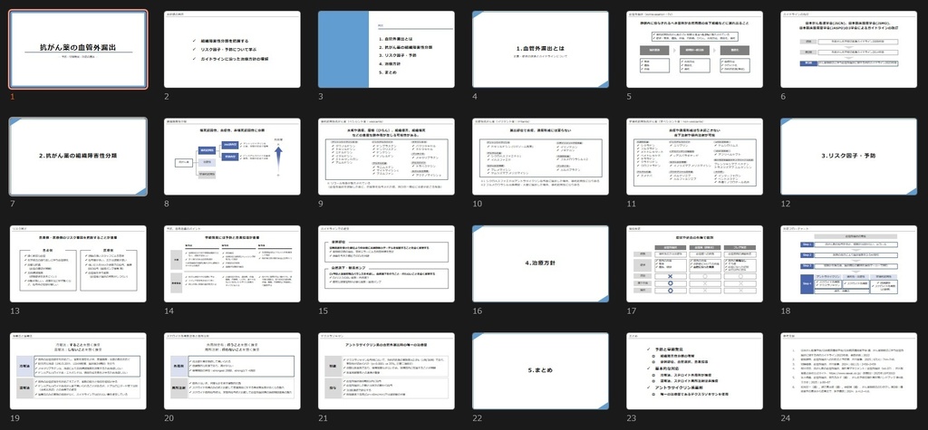 抗がん薬の血管外漏出